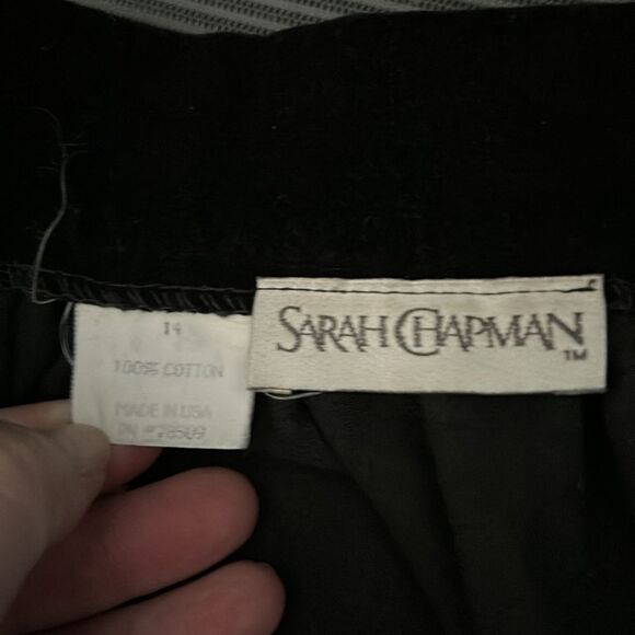 VIntage 90s 100% Cotton Velvet Maxi Skirt - Sarah Chapman - Size 14 - Picture 6 of 7